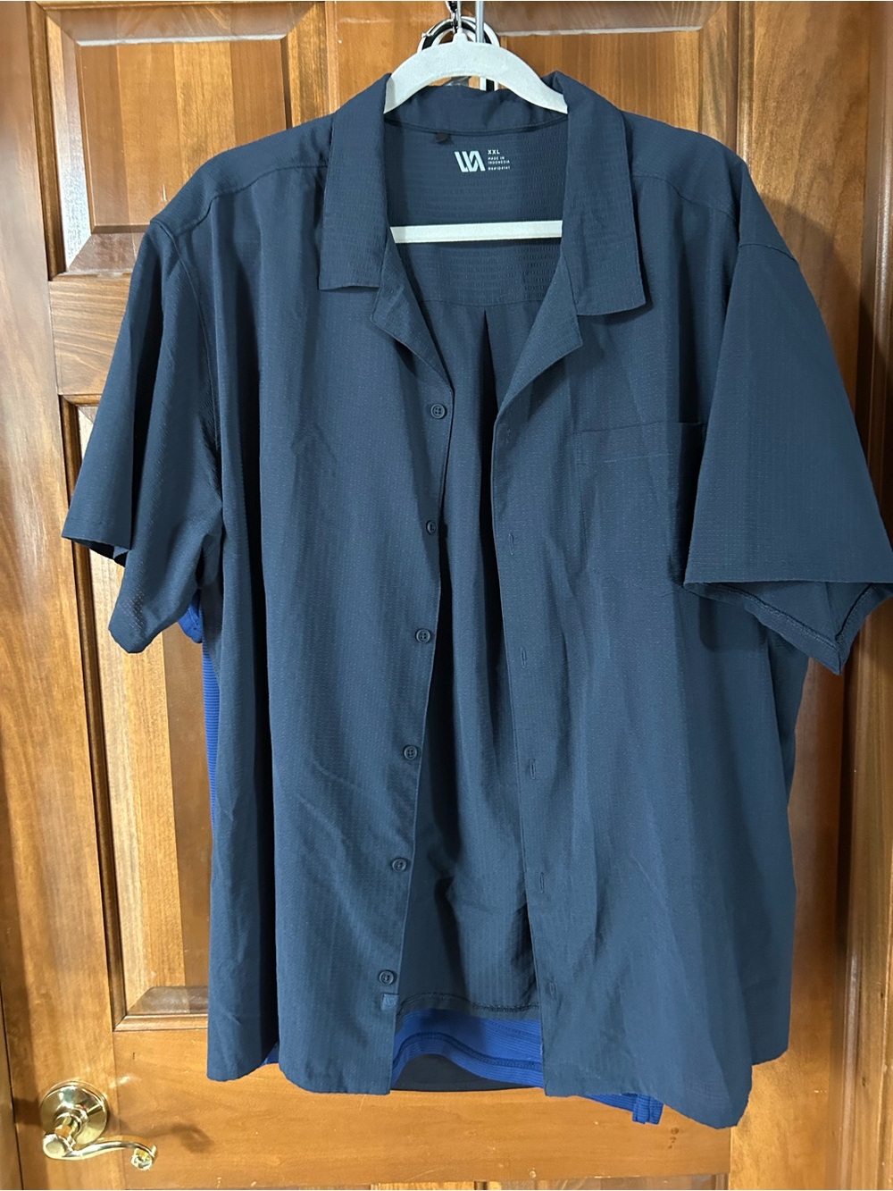 VRST Men's Short-Sleeve Casual Button-Down Shirt - Navy